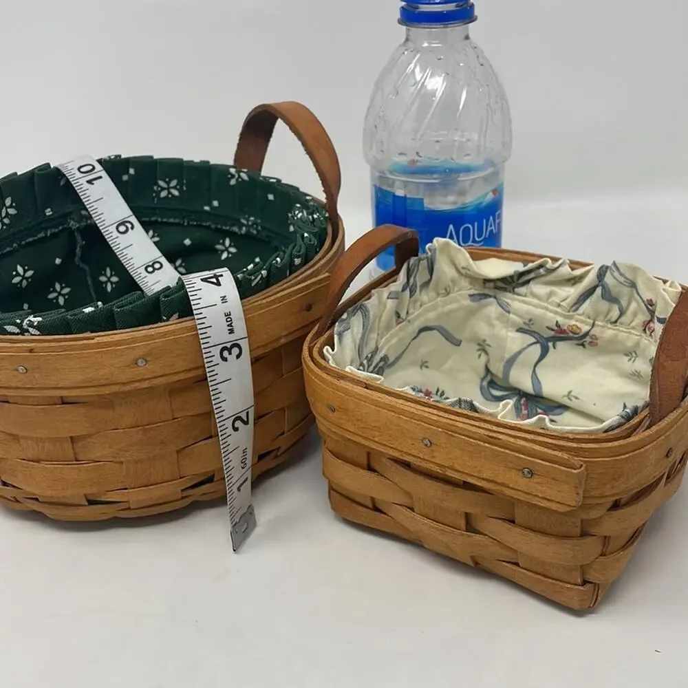 Bundle of two small 1993/1995 Longaberger baskets